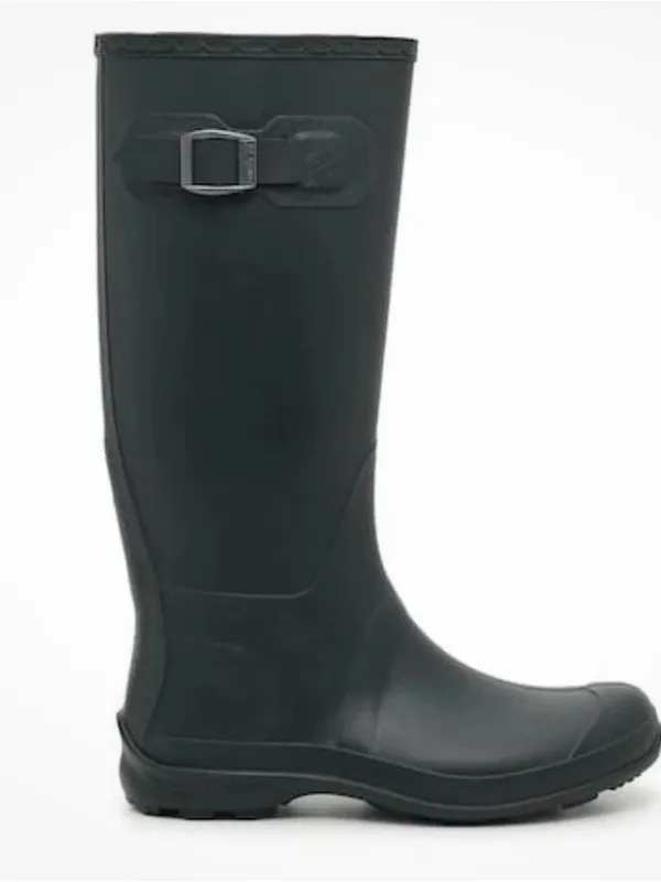 Kamik Black Tall Waterproof Rain Boot with Side Buckle Size 7 - Image 4