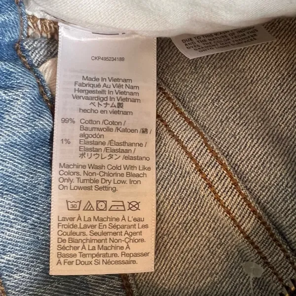 NWT Madewell curvy vintage jeans wide leg cropped 24 broken zipper needs replace - Image 11