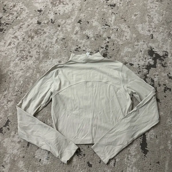 Lululemon All Aligned Mock Neck Long Sleeve Shirt Size 8 - White Opal - Image 3