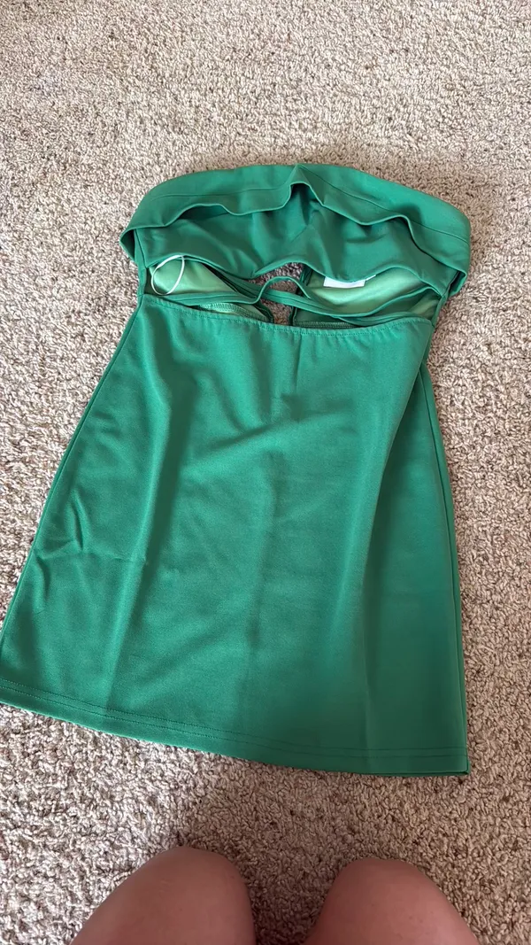 Hello Molly Green Mini Dress - Image 6