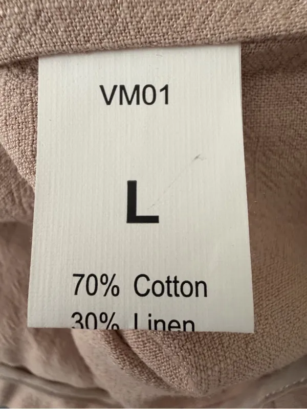 NWT Heipeiwa Women Beige Cotton Linen Button Front Tailored Vest Top Sz L(A858) - Image 10