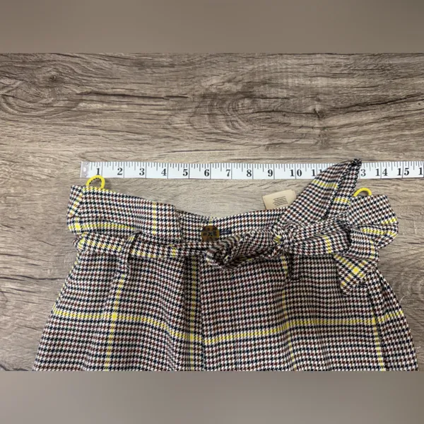 Scotch and Soda‎ brown and yellow plaid paper bag pants size medium - Image 5