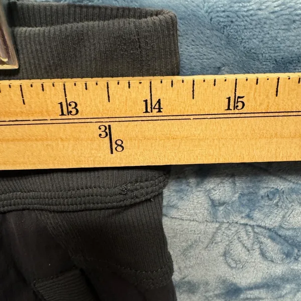 1907 | Lululemon‎ Studio Pant III Ruched Pinstripe Jogger Black Womens 4 - Image 3