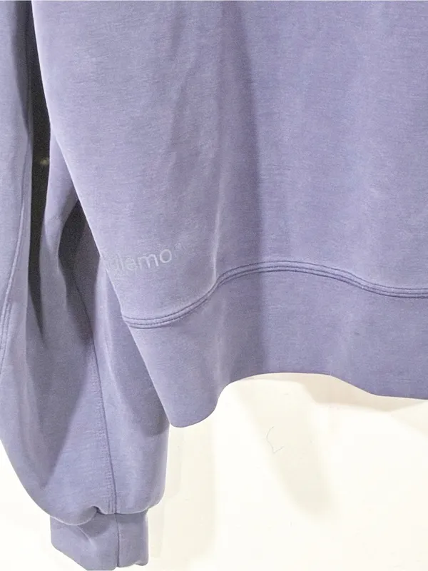 Lululemon Softstreme Perfectly Oversized Cropped Crew Blue Sweatshirt - Image 4