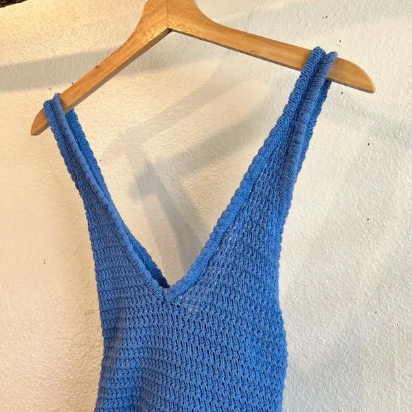 Free People Beach Cotton Woven Clear Skies Fauxchet Woven Short Romper Size XS - Image 10