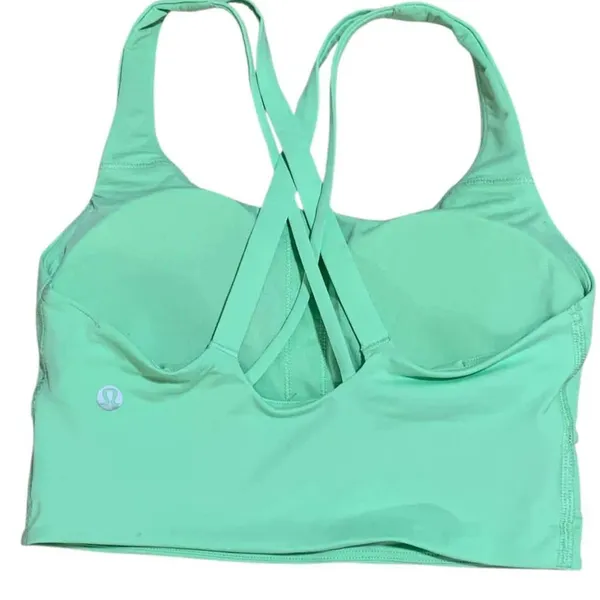 Lululemon Energy Longline Bra Women XXS Citra Lime Strappy Back LW2EHUS Bra - Image 3