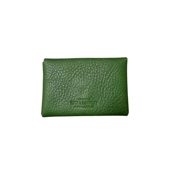 KMM & Company Green Leather Small Envelope Wallet - Image 5