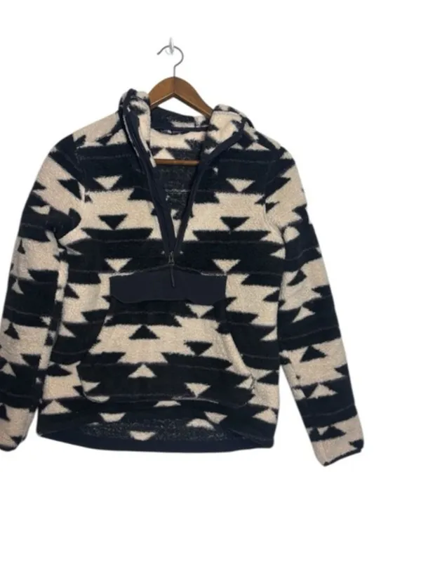 The North Face Black Cream Aztec Campshire Sher Pullover Hoodie Sweatshirt - Image 3