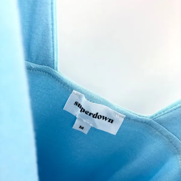 Superdown‎ Erika Deep V Jersey Maxi in Baby Blue M - Image 10