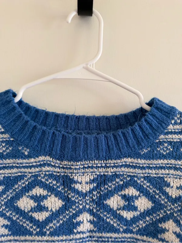 American Eagle fair isle knit crew neck sweater fall cozy loungewear holidays - Image 3