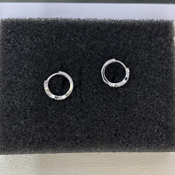 13mm CZ Small Hoop Earrings for Men Women Streetwear Punk Hip Hop Unisex Earring - Image 3