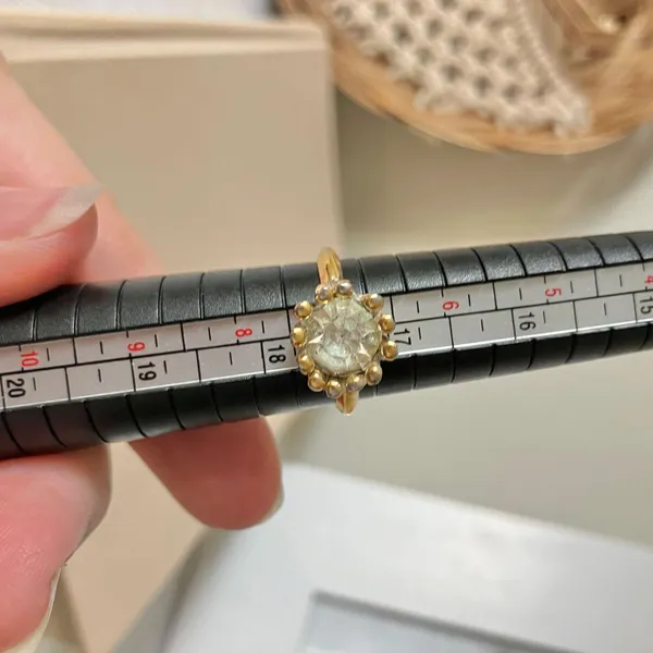 Avon Gold Solitaire Prong Halo Ring Promise Engagement Diamond Glam Classic Jewelry - Image 10