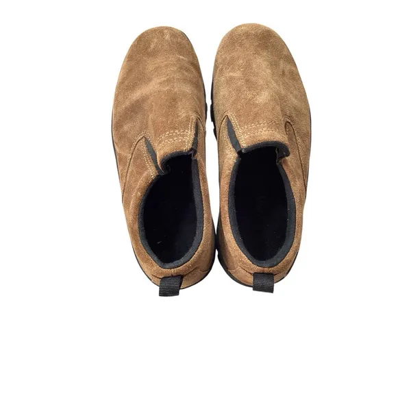 Lands End Shoes Size 8M Brown‎ Green Suede Slip On Loafer - Image 3