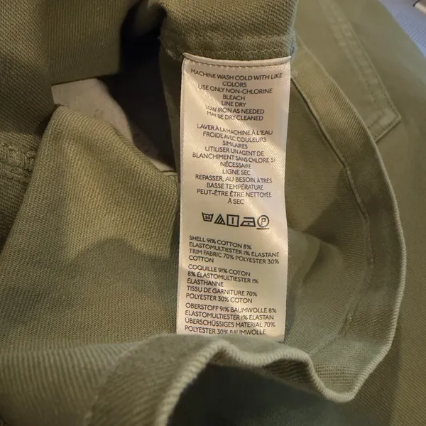 Pilcro Anthropologie Olive Green Denim Mini Skirt High Rise Utility Gorpcore 10 - Image 8