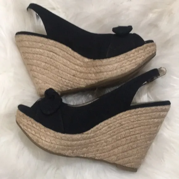 Me too black canvas wedges - Image 3