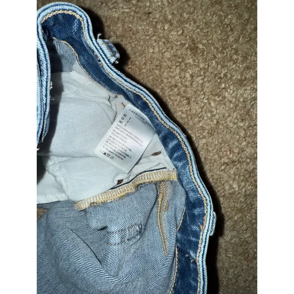 American Eagle Outfitters Shortie Denim Shorts‎ Distressed Blue Size 2 - Image 5