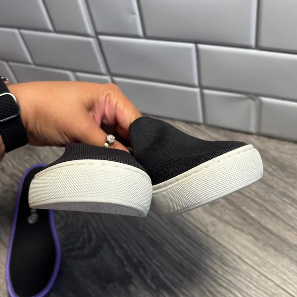 Rothy's‎ The Original Slip On Black Knit Sneakers Women's Size 5.5 - Image 7