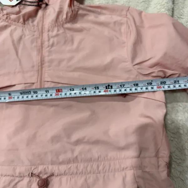Avalanche Pink Lightweight Hooded Windbreaker Jacket • Zip Pockets • Size S - Image 14