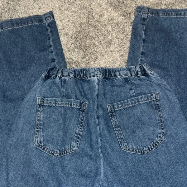 Zara Wide Leg Draw String Jeans Size XS - Image 3