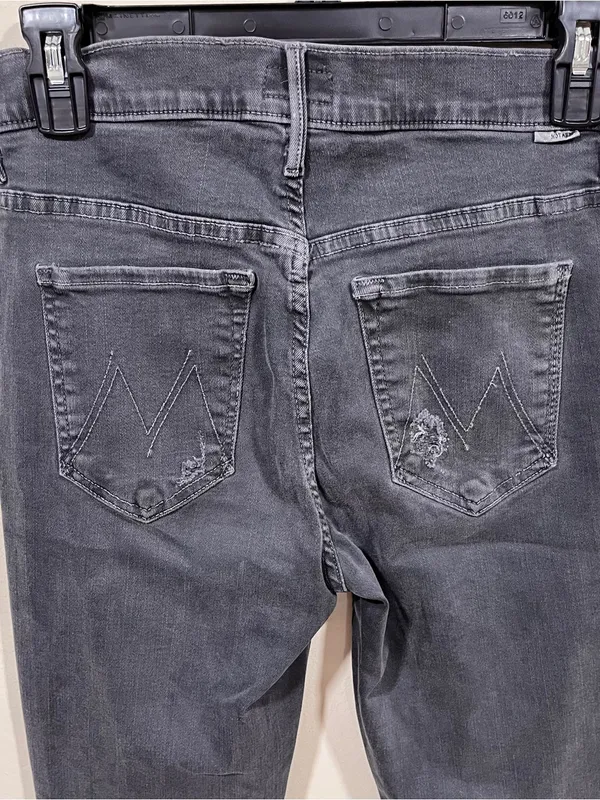 MOTHER The Stunner Zip Fly Ankle Step Fray Stretch Denim Jean Size 26 - Image 7