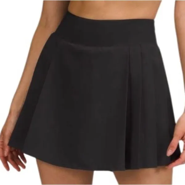 .Lululemon Side-Pleat High-Rise Tennis Skirt Black Size 4 - Image 13