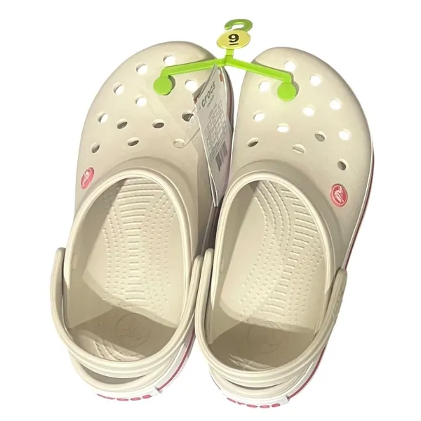 Crocs Crocband Clogs Women 9 Men 7 Stucco Pink Comfort Shoes 11016-1AS‎ NWT - Image 6