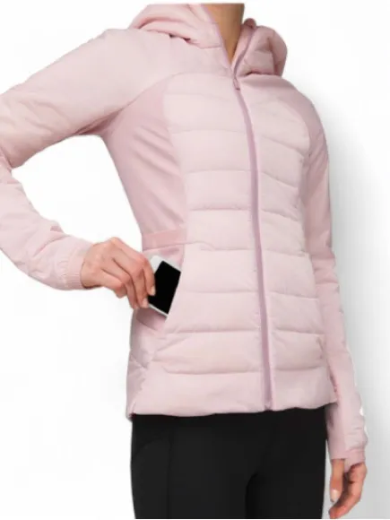 Lululemon Down For It All Jacket Porcelain Pink Lightweight Puffy Coat Size 8 - Image 4