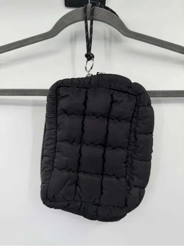 FP Movement Free People Quilted Mini Case Black Wristlet Travel Pouch - Image 4