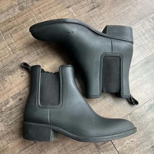 Jeffrey Campbell Matte Black Chlesea Rain Boots - Image 3