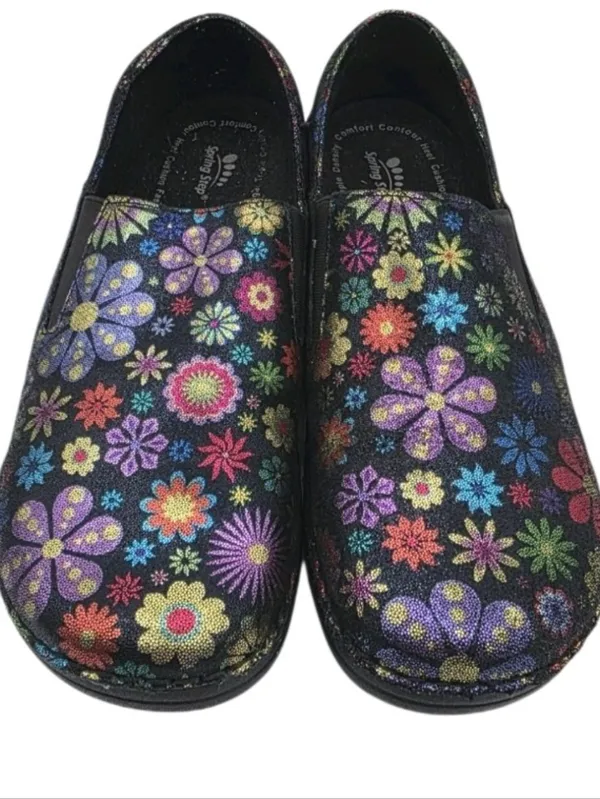 Spring Step Womens Flower Slip On Shoe Clog Mule Size 9.5 Healthcare Nurse Work - Image 10