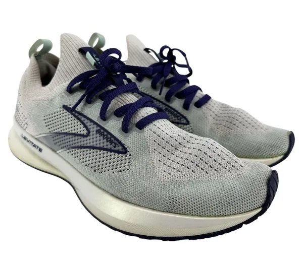 Brooks Levitate Stealthfit 5 Running Shoes Lace Up Low Top Knit Gray Blue 10.5 - Image 2