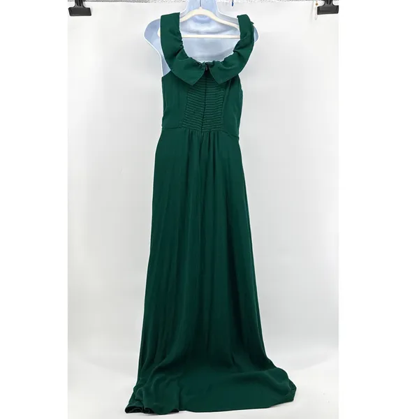 Reformation Emerald Green Reford Off The Shoulder Slit Maxi Dress Size 10 - Image 6