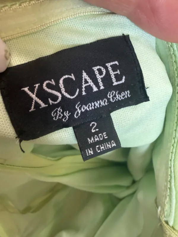 Xscape Light Green Ruched Sweetheart Maxi Dress - Image 4