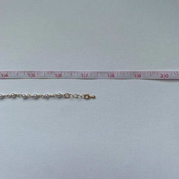 Gold Pearl Chain Pendant Necklace - Image 4