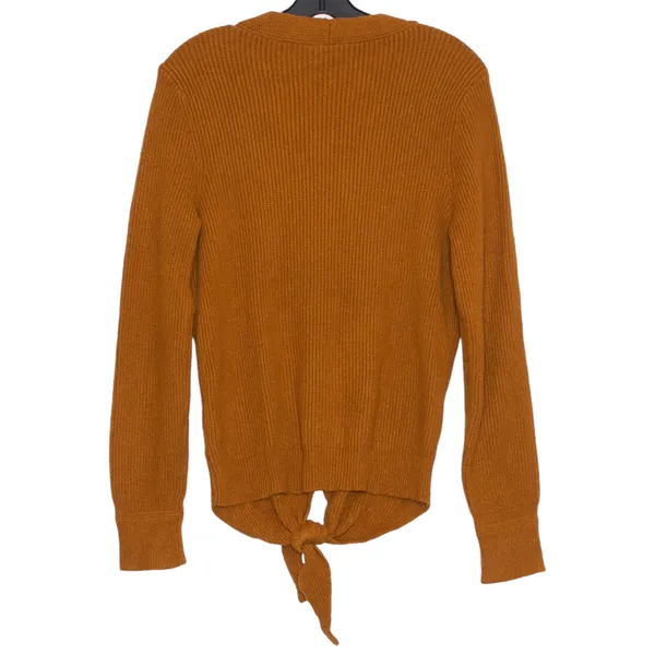 Moth Anthropologie Sweater Cottage Fall Boho Ribbed Cozy Preppy Tie Front Small - Image 2