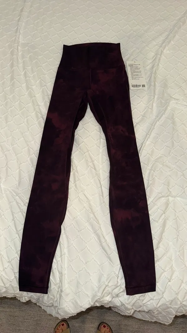 Lululemon Align HR Pants 28 Red/Black Space Dye - Image 4