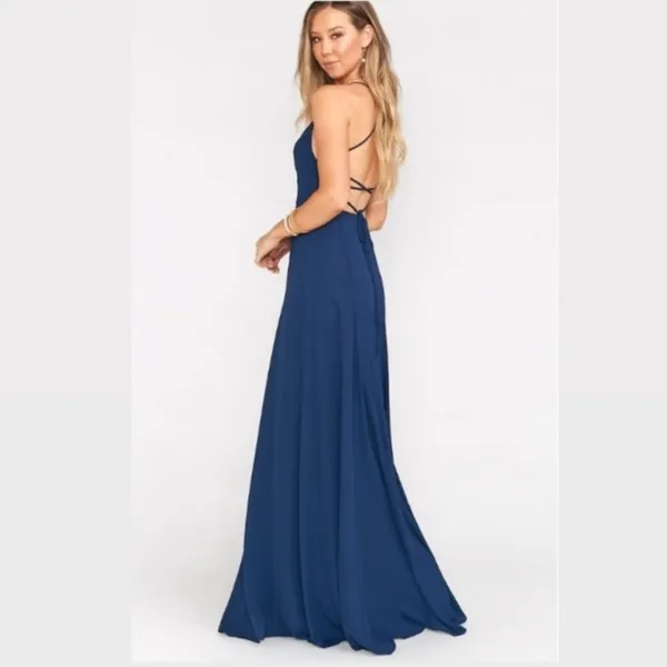 Show Me Your Mumu SMYM Godshaw Goddess maxi dress in navy blue NEW MEDIUM - Image 2