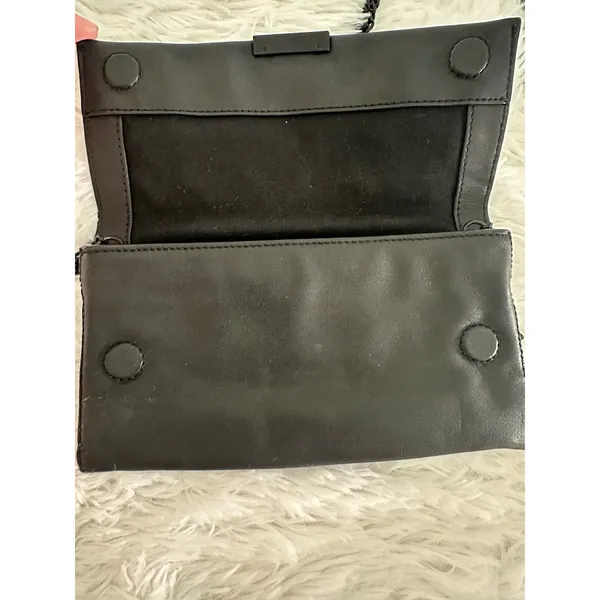 Loeffler Randall Tab‎ Black Leather Clutch Bag - Image 9