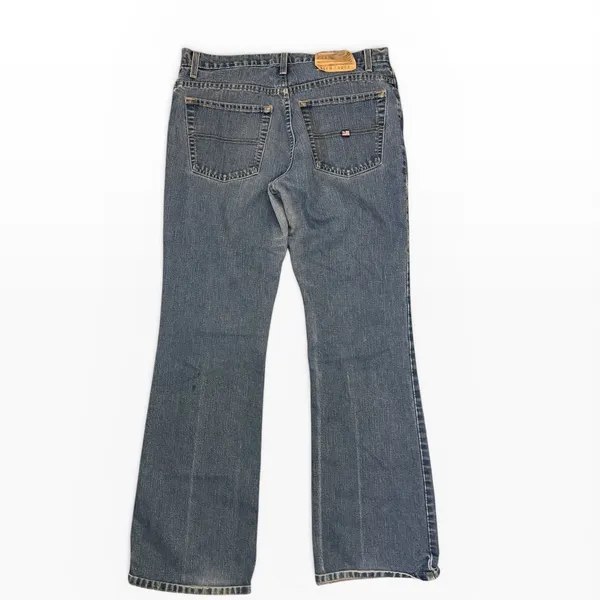 Polo Jeans Co Ralph Lauren Blue Low Rise Flare Jeans‎ Size 12 32x30 Western Y2K - Image 2