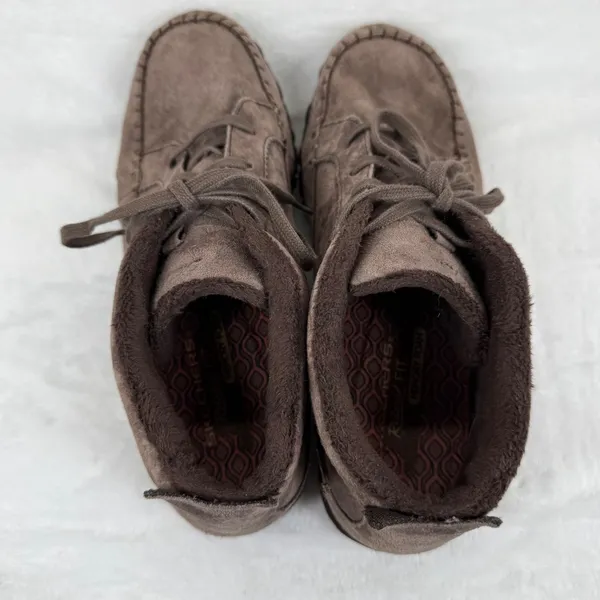 Skechers‎ Relaxed Fit Womens 10 Brown Suede Faux Fur Memory Foam Boots - Image 6