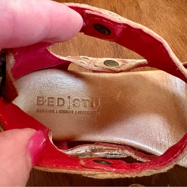 BED STU Leather Sandals Zip Up Back - Image 5