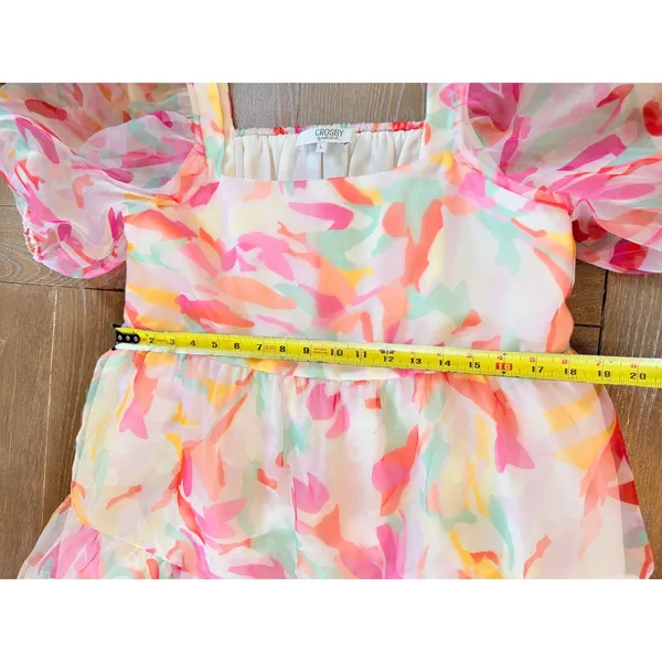 Crosby by Mollie Burch Babydoll Dress Womens Multicolor Large - Image 6