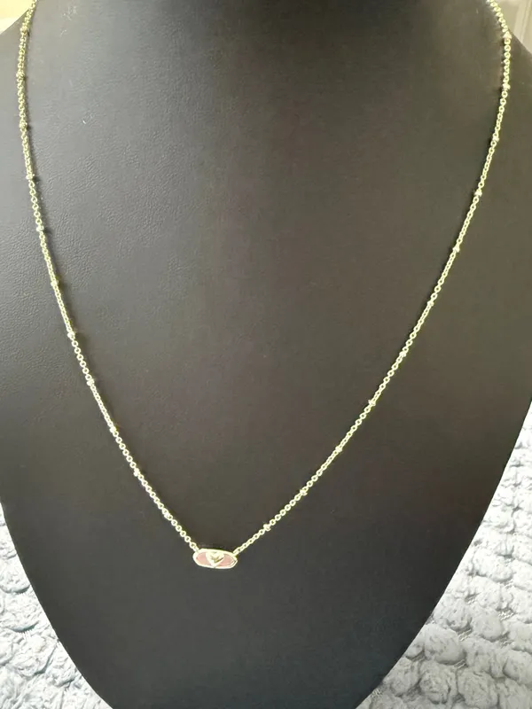 Kendra Scott - Heart Pendant Necklace - Gold/Mauve Q Gold/ Mauve - Image 3