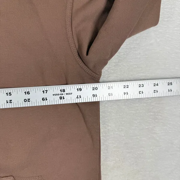 MONROW HT1170-1 Brown Cotton Pullover Hoodie Sweatshirt XS NEW - Image 5