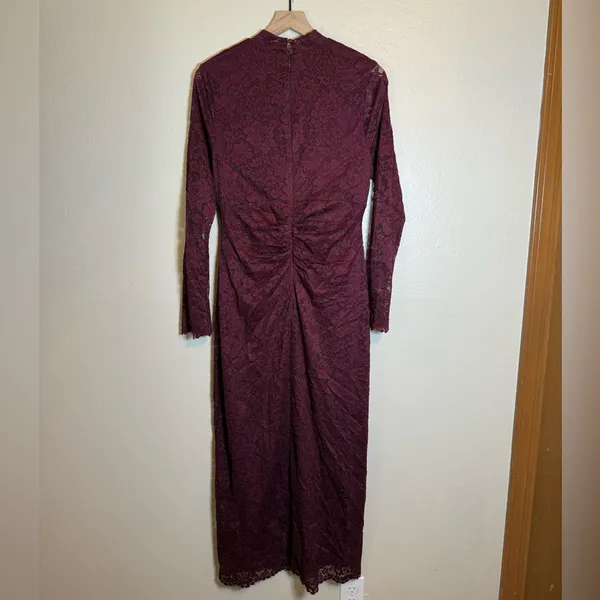 By Anthropologie‎ Mock-Neck Fitted Lace Dress - Image 5