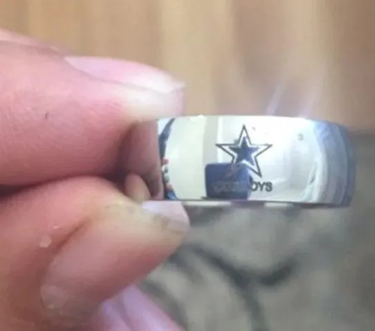 8mm Dallas Cowboys Silver Arc Ring - Image 4