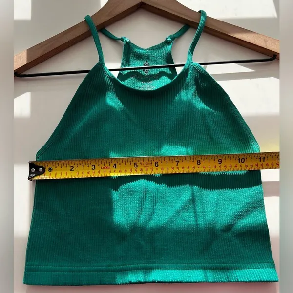 Free People movement Happiness Runs Crop Tank Green emerald XS S - Image 8