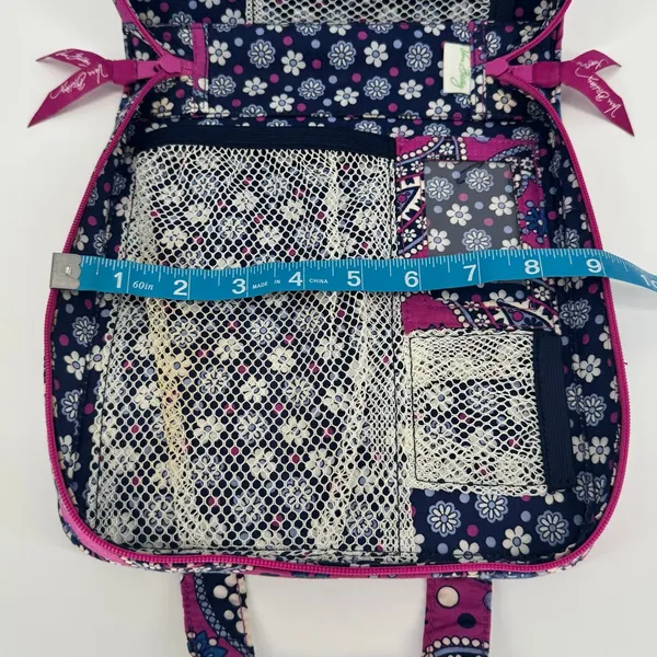 Vera Bradley Tech Organizer in Boysenberry Purple Blue Pink Paisley - Image 8