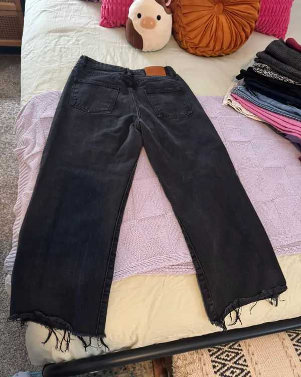 Princess Polly Black Wide Leg Jeans - Image 2