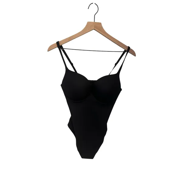 Skims Ultimate Body Thong Bodysuit M onyx New with tags - Image 6